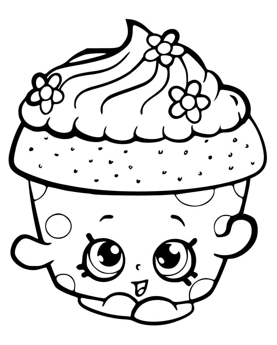 Cupcake Petal Shopkins Season 6 coloring page