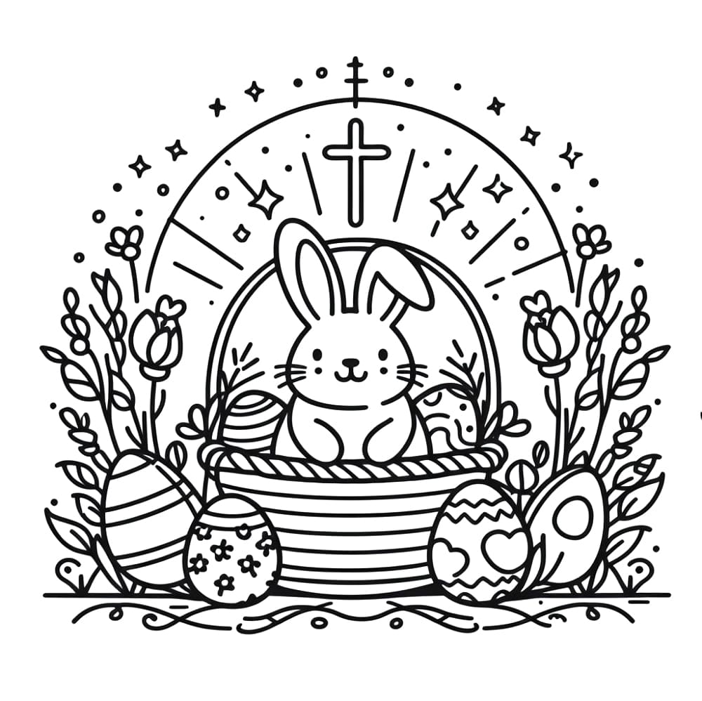 Cute Easter Coloring Page Download Print Or Color Online For Free