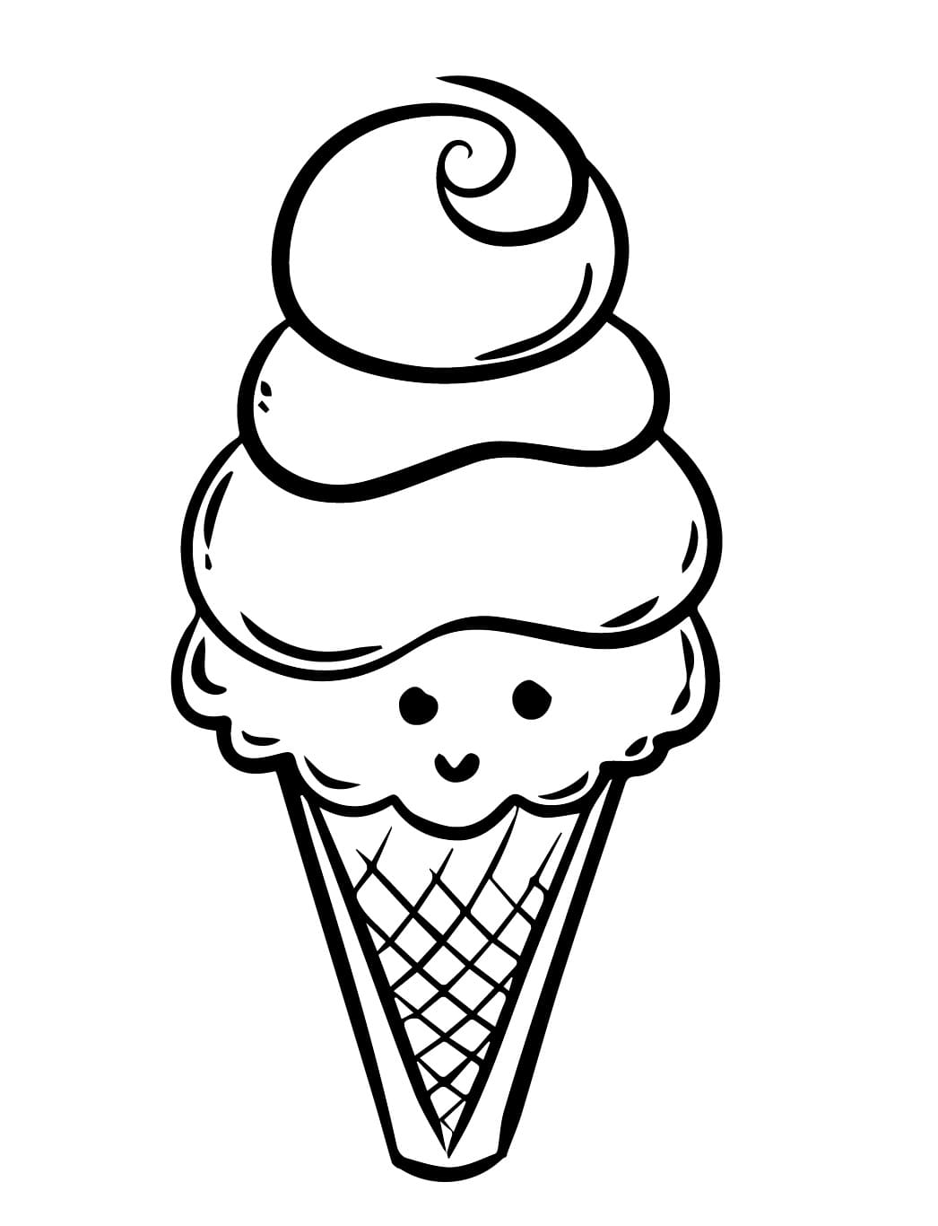 Cute Ice Cream Smiling