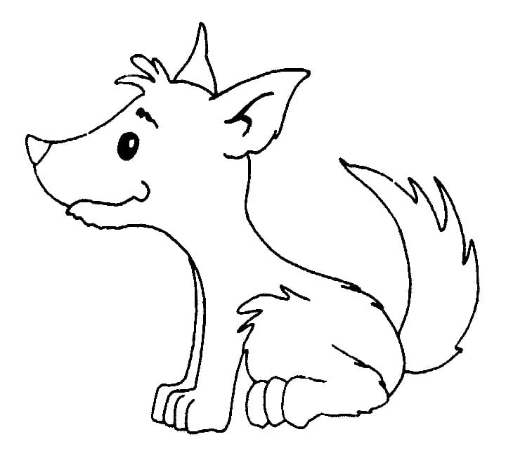 Cute Little Wolf coloring page - Download, Print or Color Online for Free