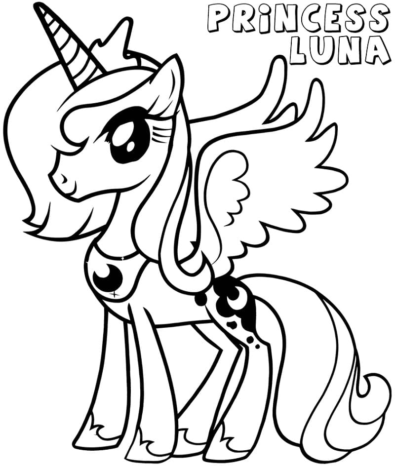 my little pony princess luna coloring pages