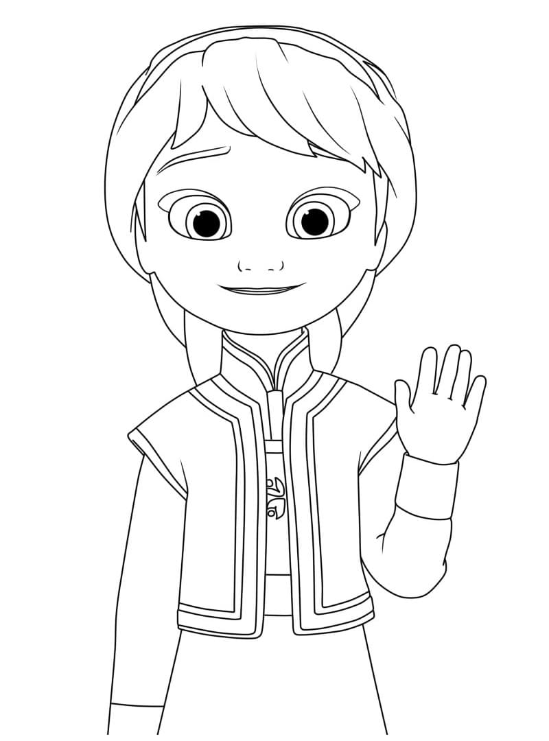 Cute Young Elsa coloring page