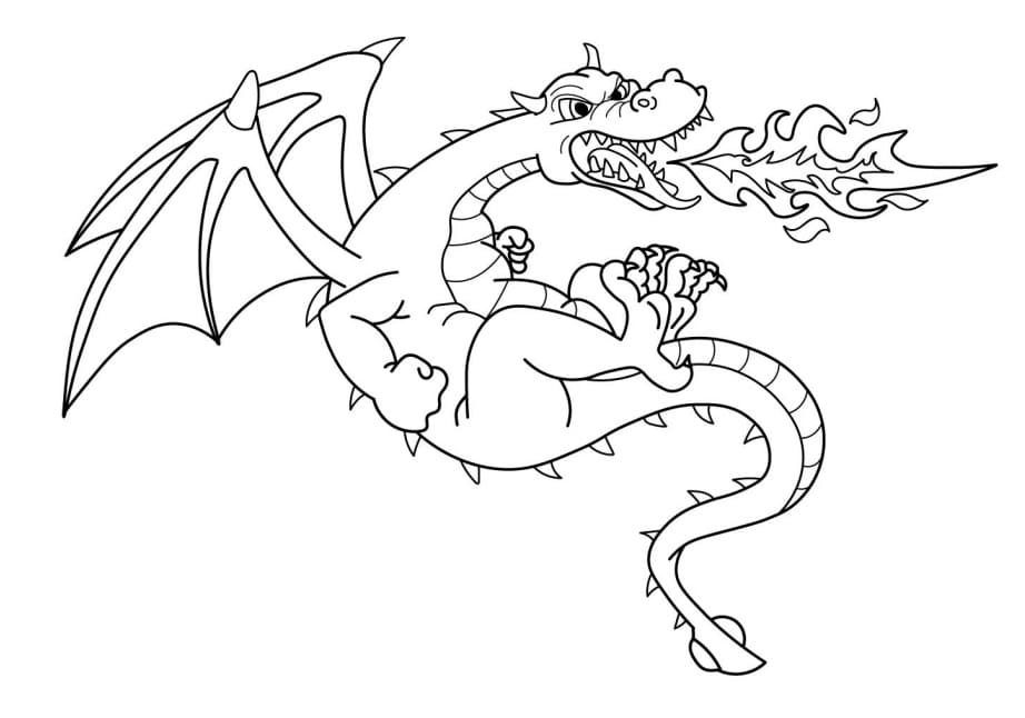 Dragon Drawing coloring page