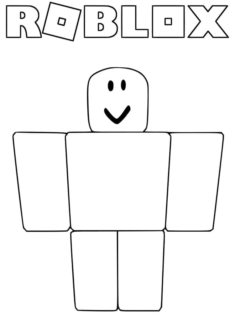 Easy Roblox coloring page