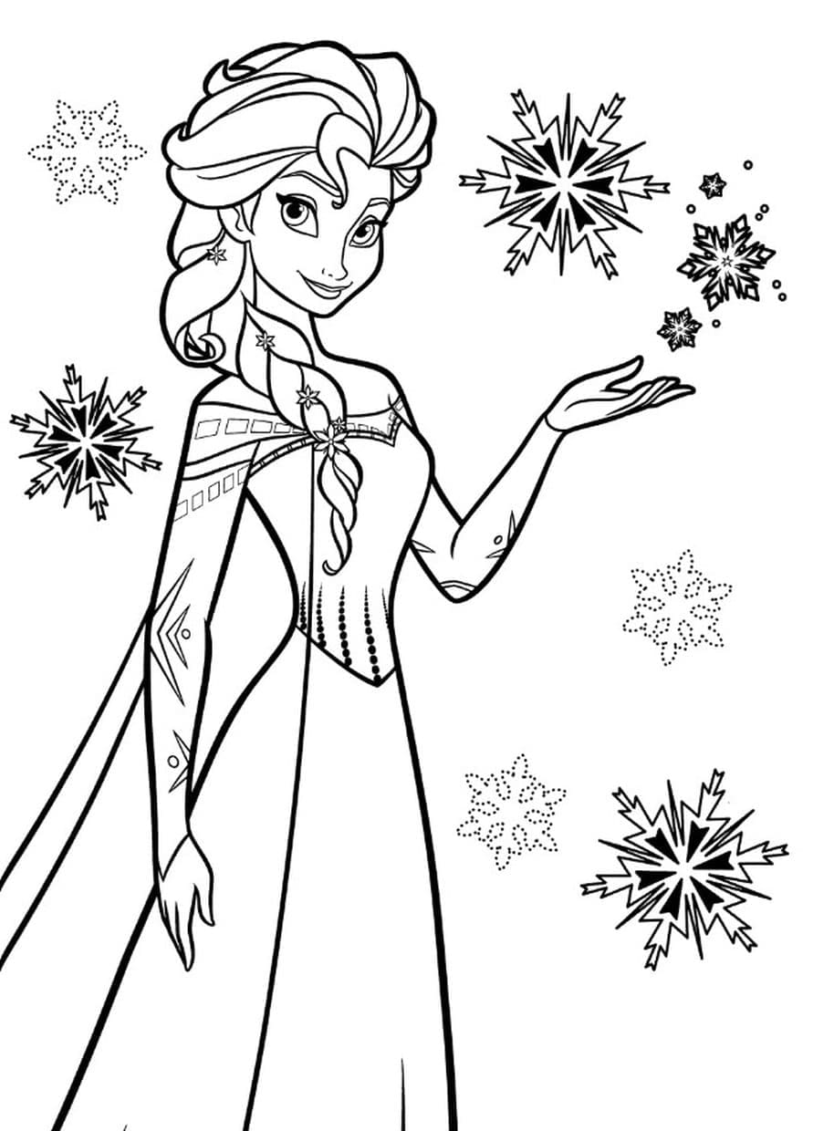 Elsa and Snowflakes