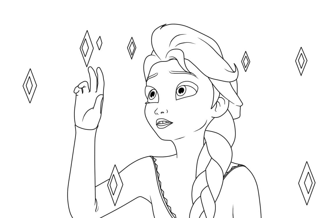 Elsa Image coloring page