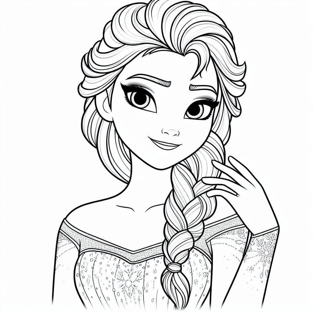 Elsa is Cool coloring page