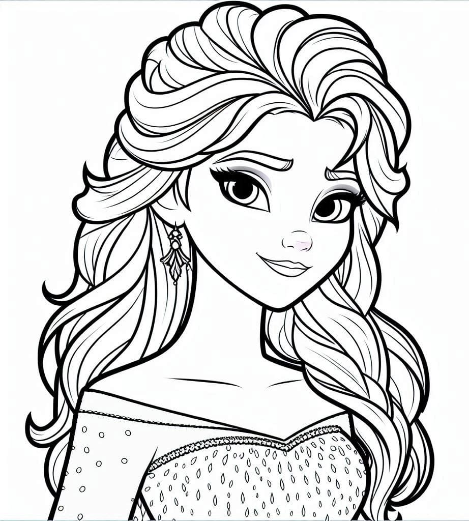 Elsa is Very Beautiful coloring page