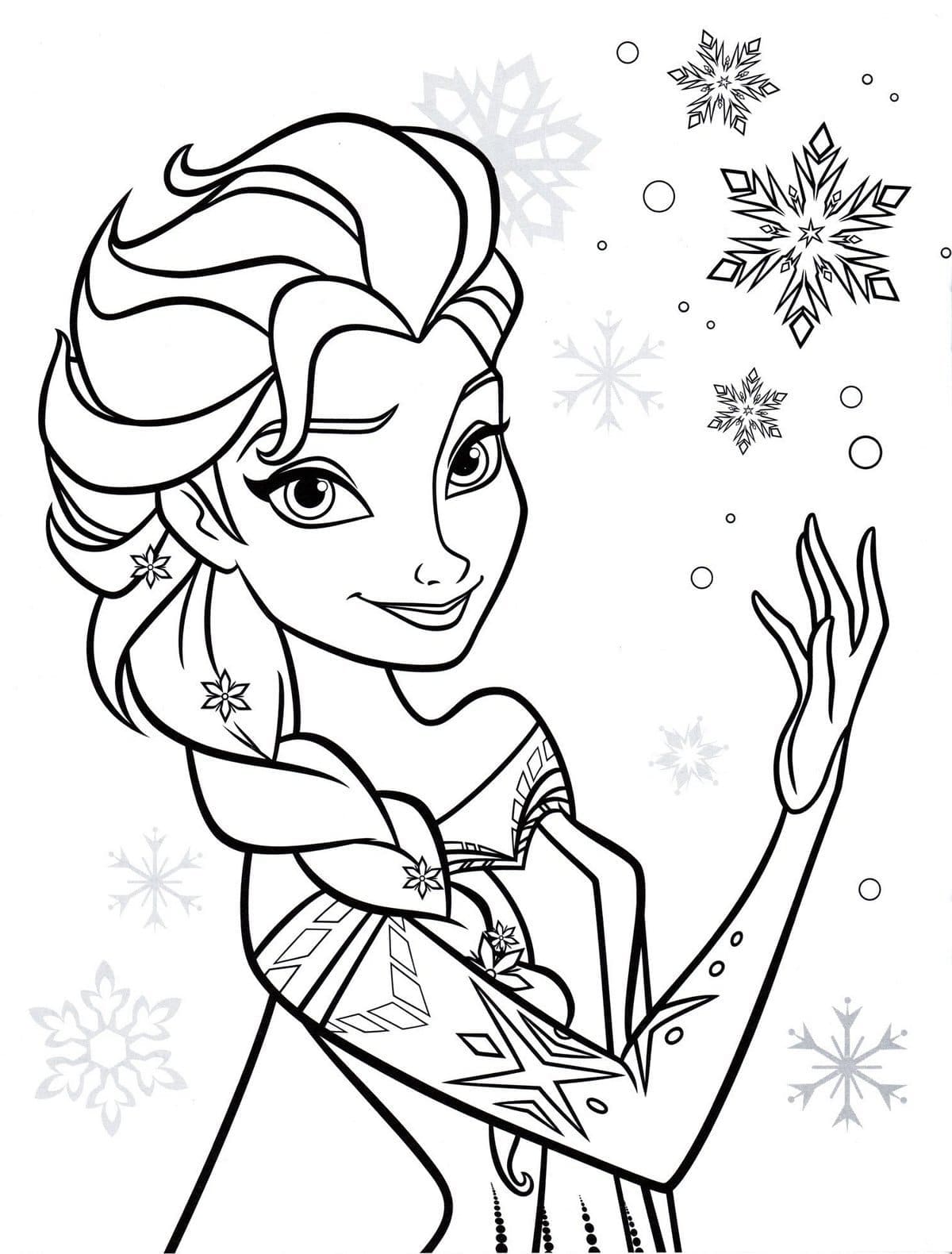 Elsa with Snowflakes