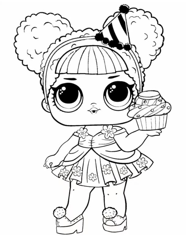 Emerald Babe LOL Surprise Doll coloring page