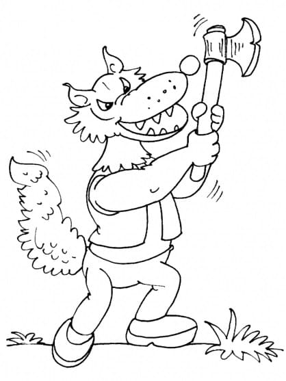Evil Wolf coloring page - Download, Print or Color Online for Free