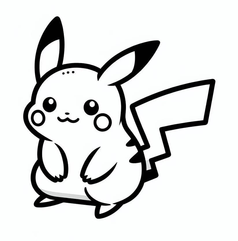 Fat Pikachu coloring page