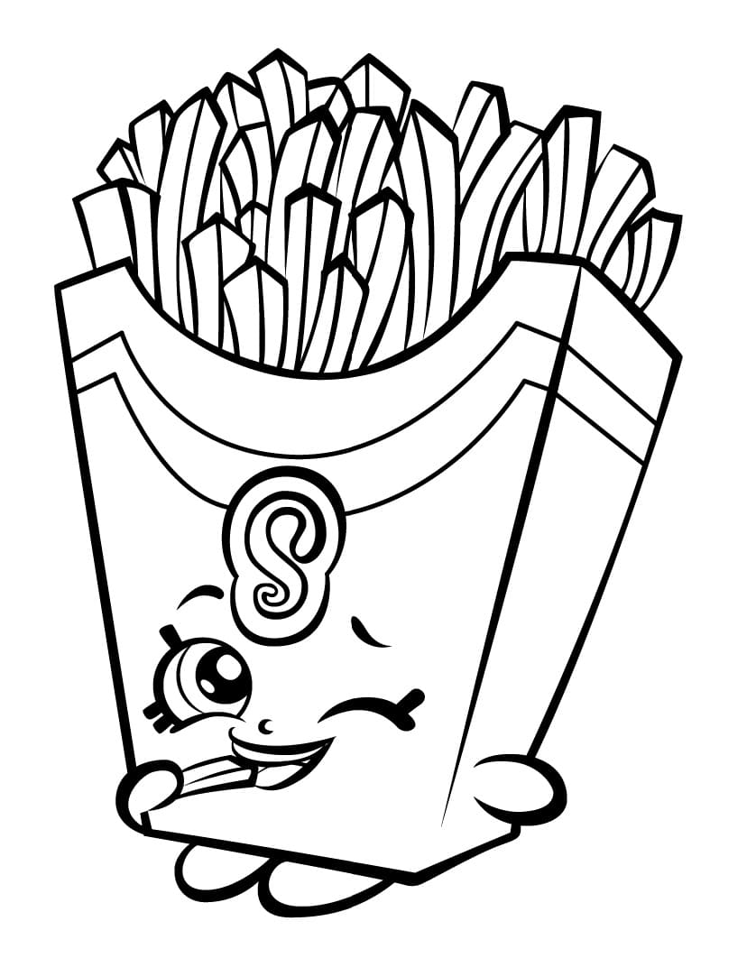 Fiona Fries Shopkins Season 3 coloring page