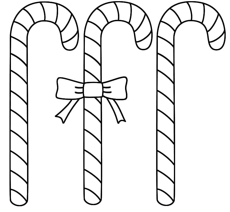 Free Candy Canes coloring page