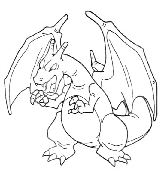 Free Charizard Pokemon coloring page