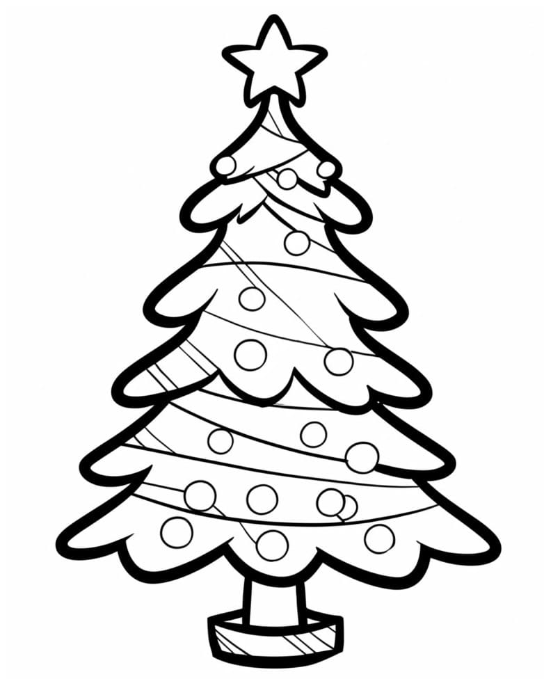 Free Drawing of Christmas Tree coloring page - Download, Print or Color ...