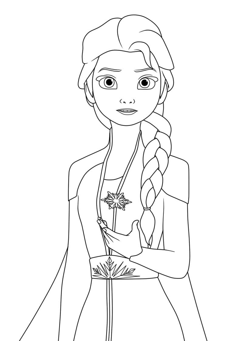 Free Elsa coloring page