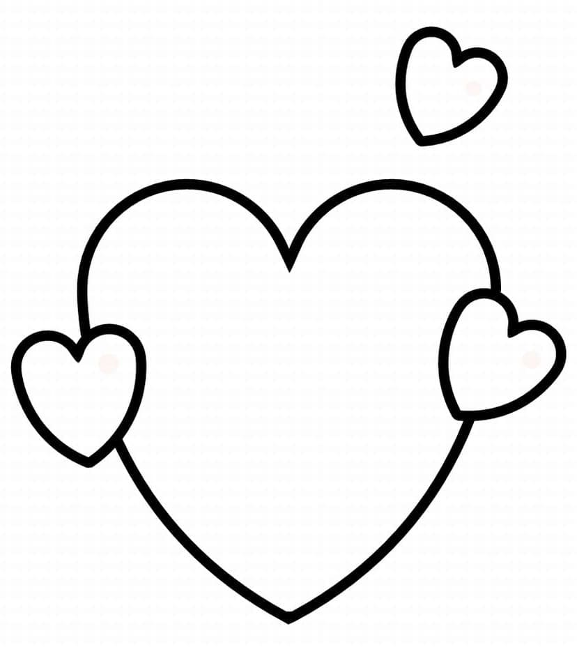 Free Hearts coloring page