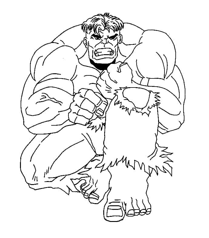 Free Printable Hulk coloring page