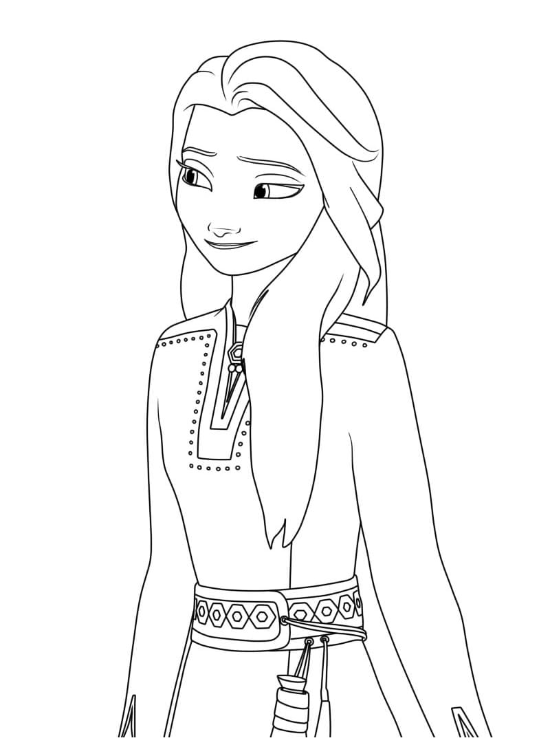 Free Printable Queen Elsa coloring page