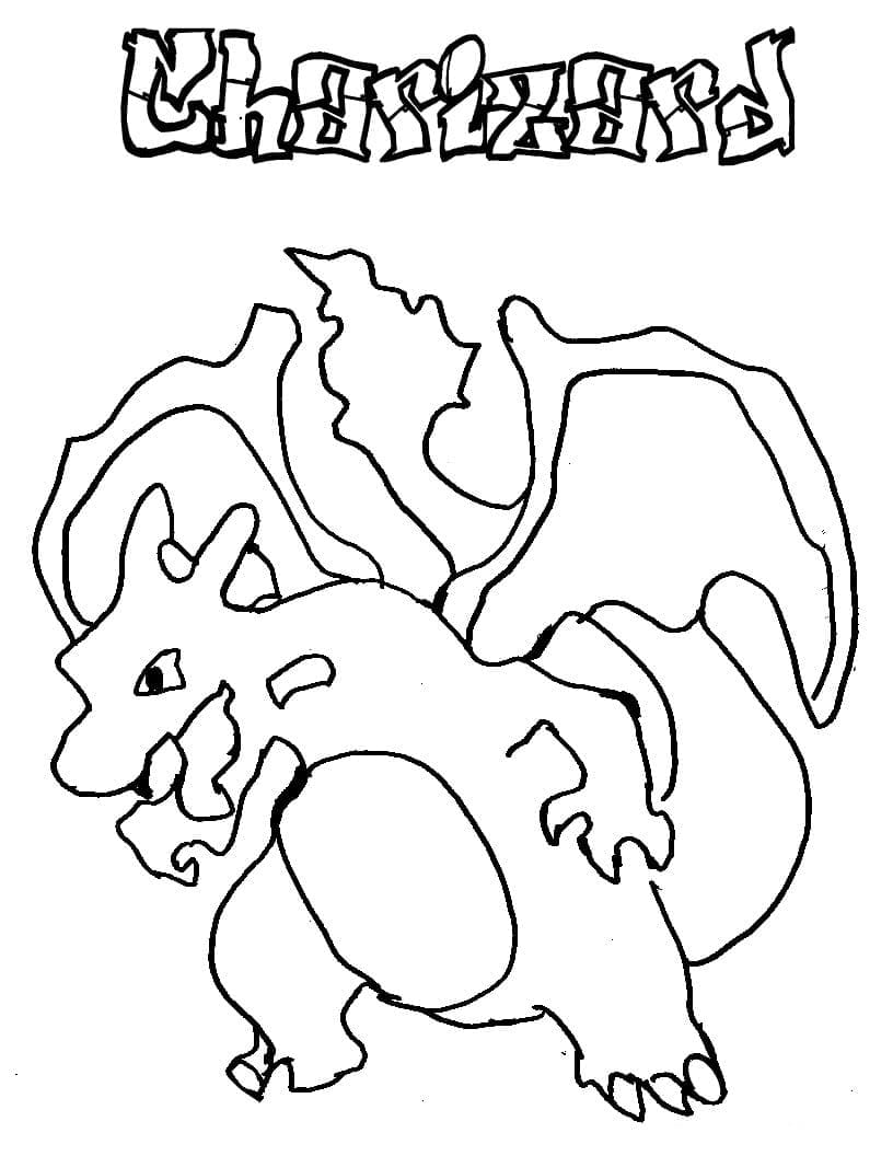 Fun Charizard coloring page