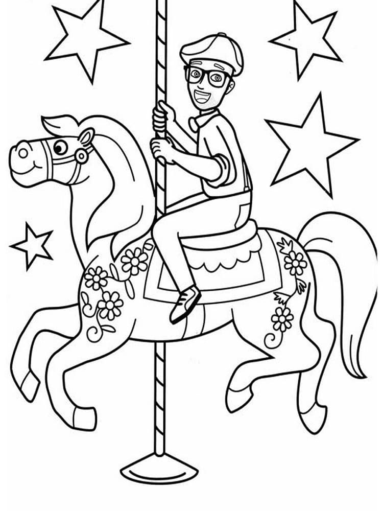 Funny Blippi coloring page