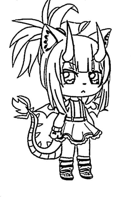 Gacha Life Demon Girl coloring page - Download, Print or Color Online ...