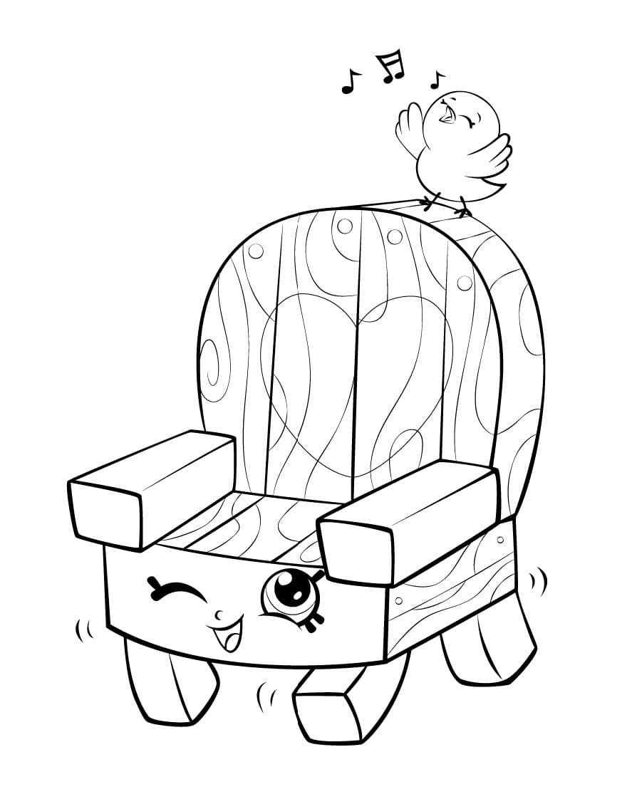 Garden Chair Shopkins Season 5 coloring page