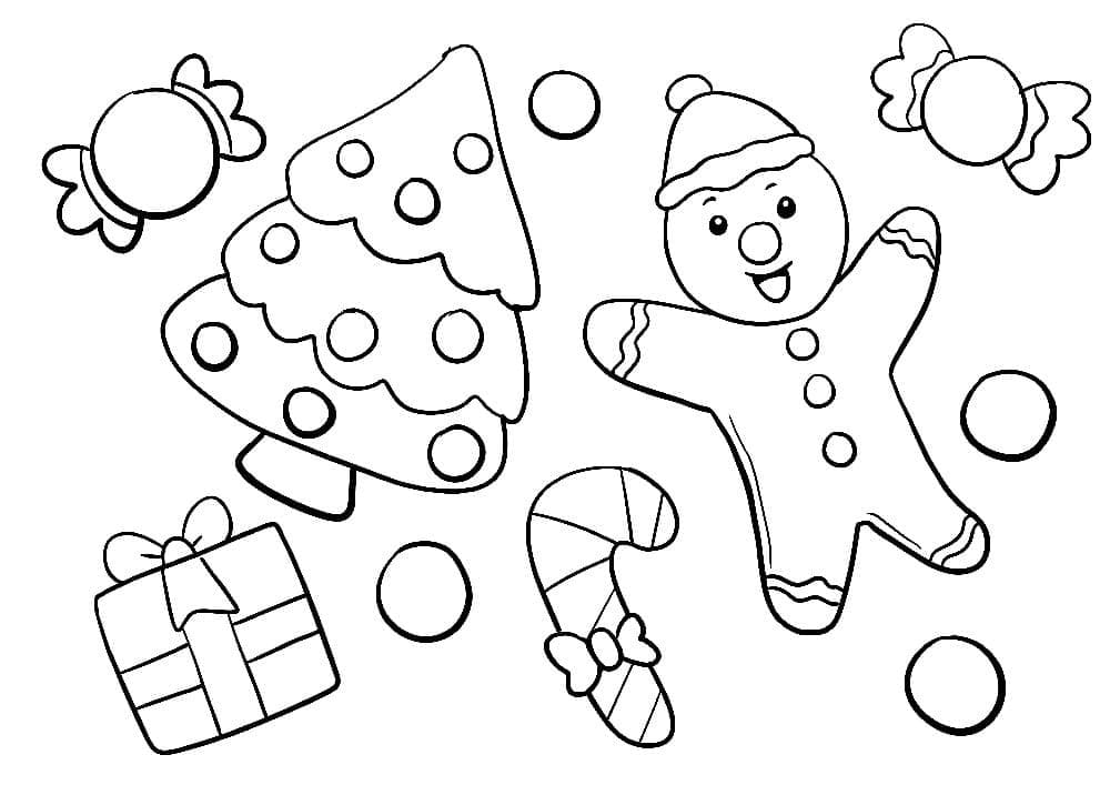 Gingerbread coloring pages