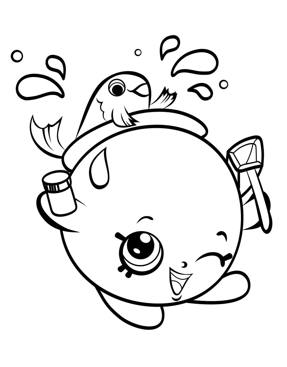 Goldie Fishbowl Shopkins Season 4 coloring page