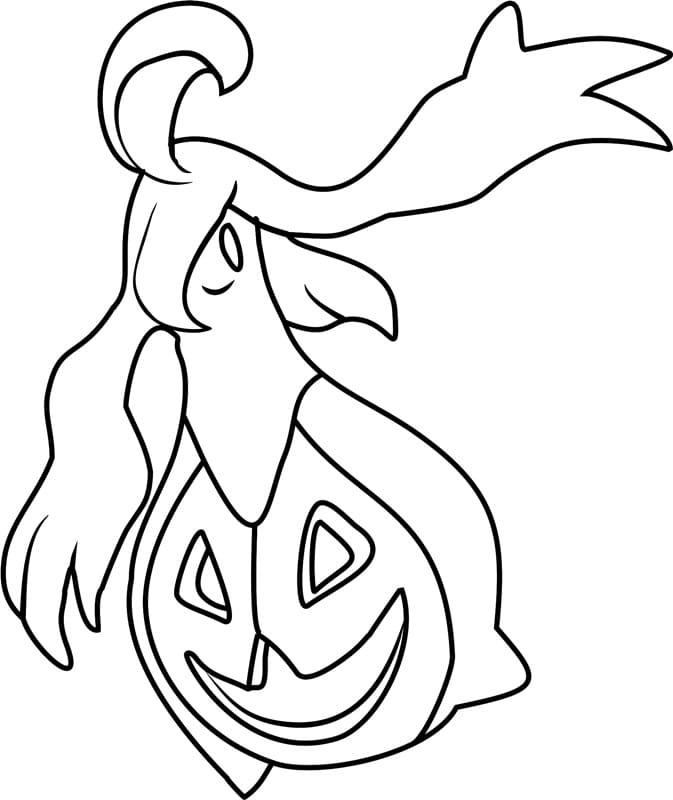 printable gourgeist coloring pages pokemon