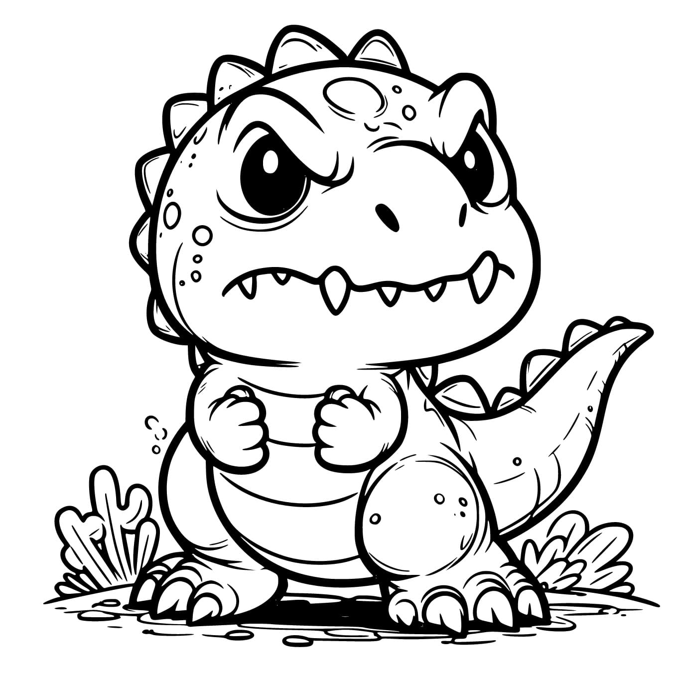 Grumpy Dinosaur