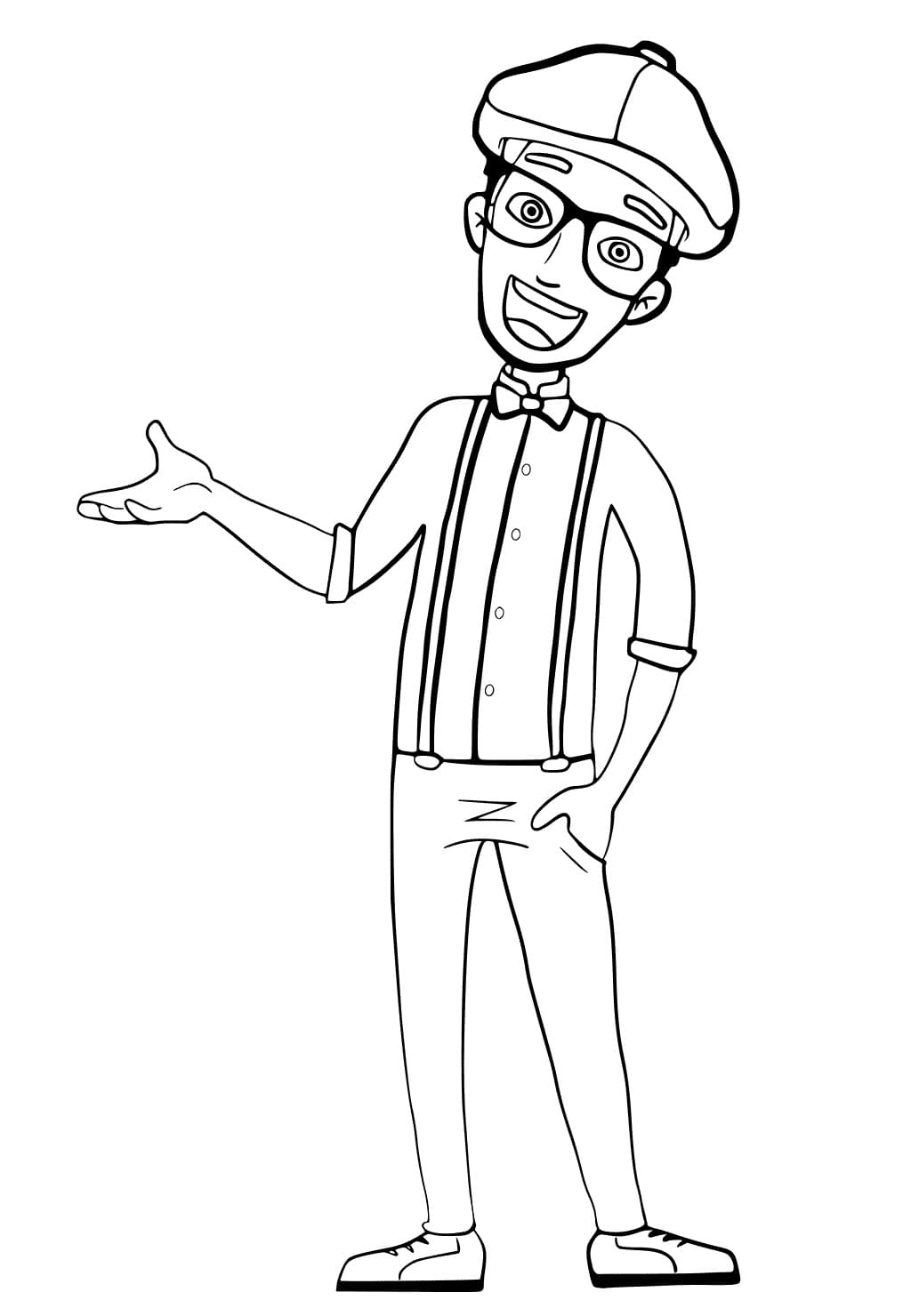 Blippi coloring pages