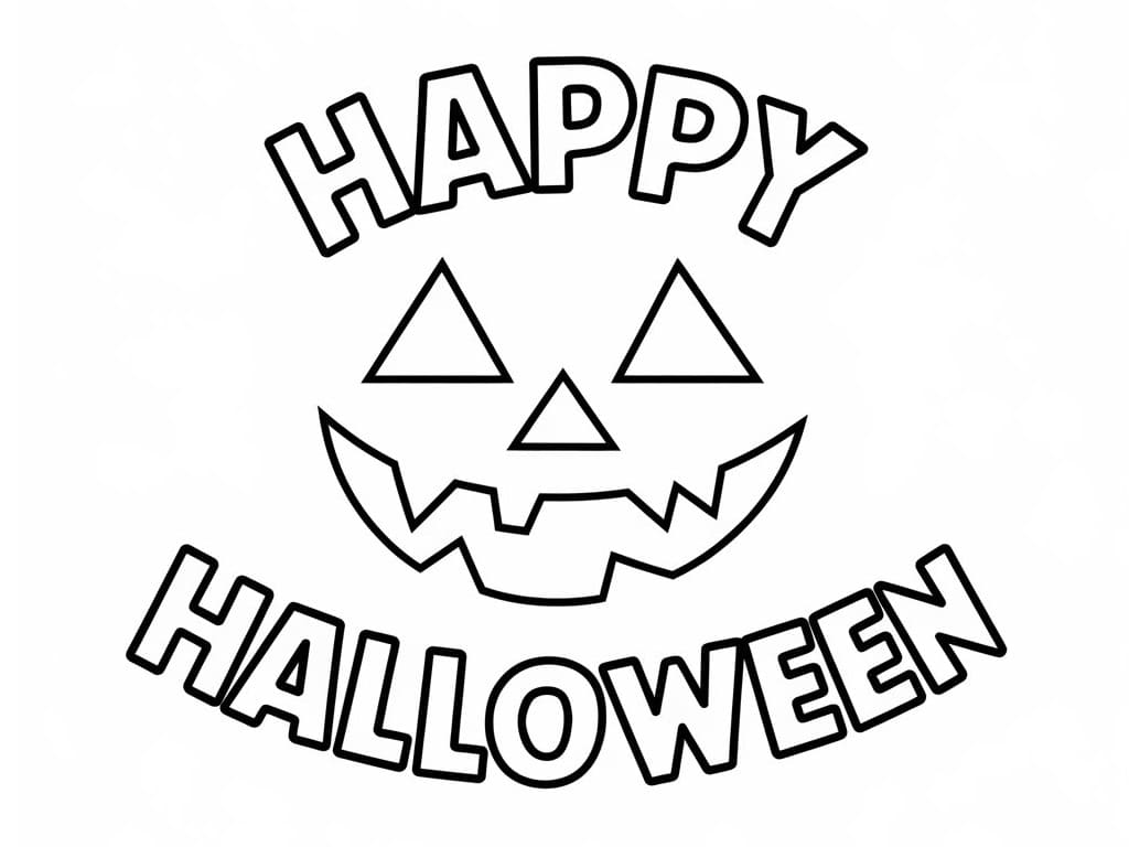 Happy Halloween For Free coloring page