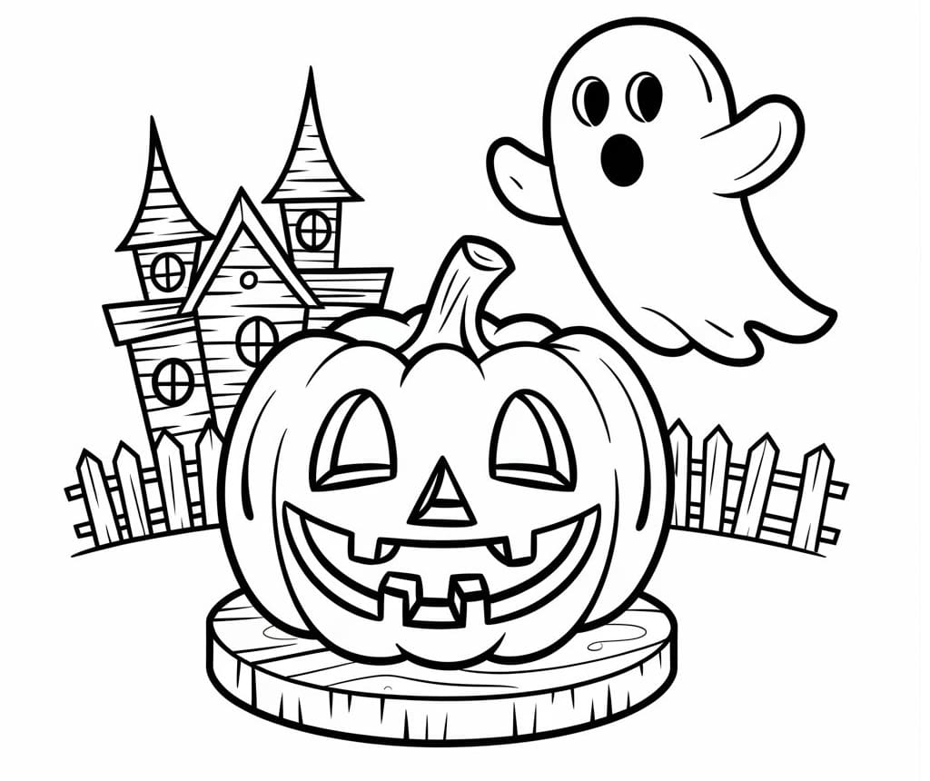 Happy Halloween Free Printable coloring page