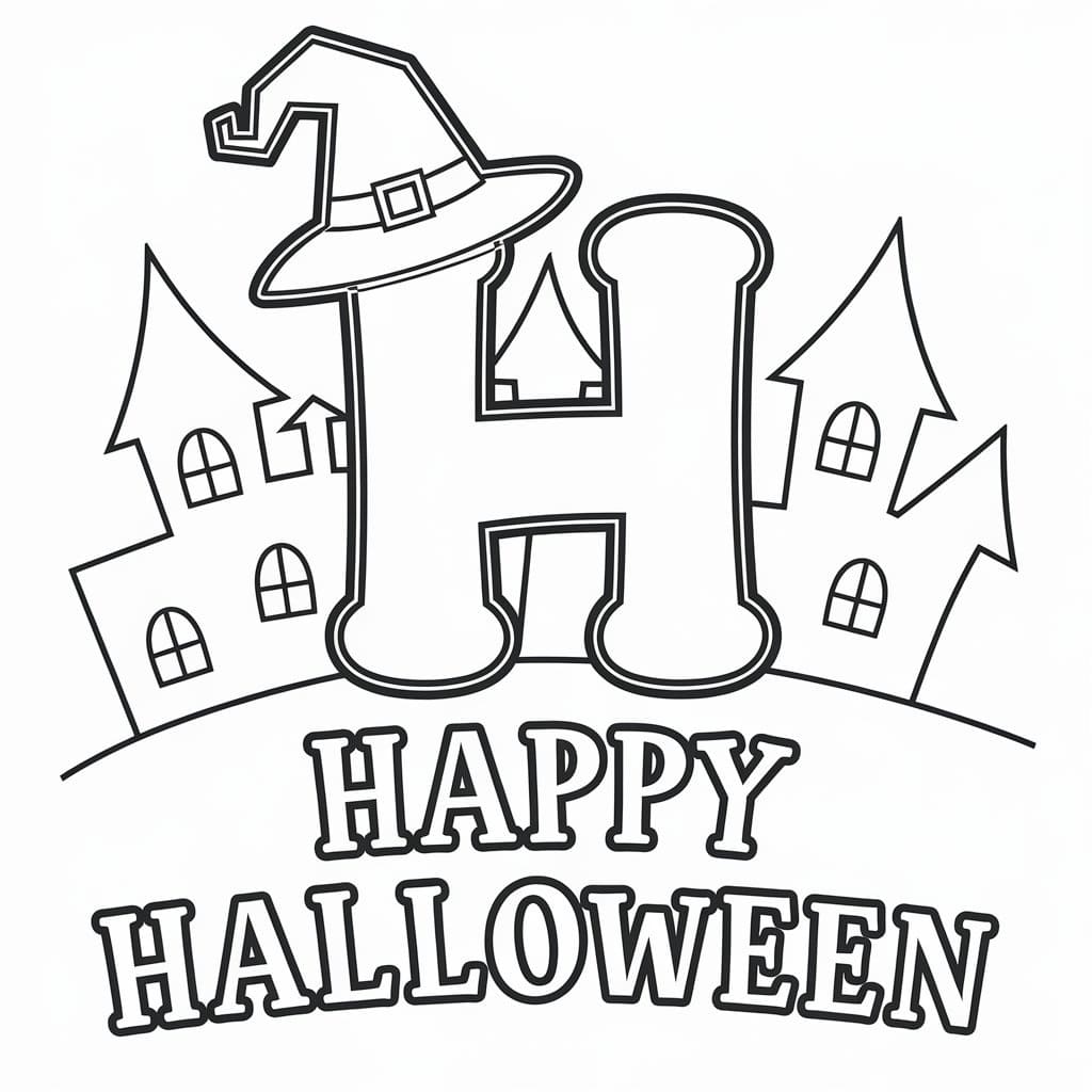 Happy Halloween Holiday coloring page