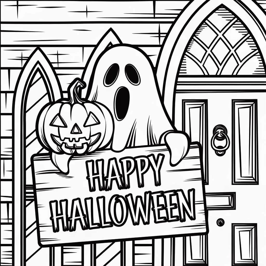 Happy Halloween Image coloring page