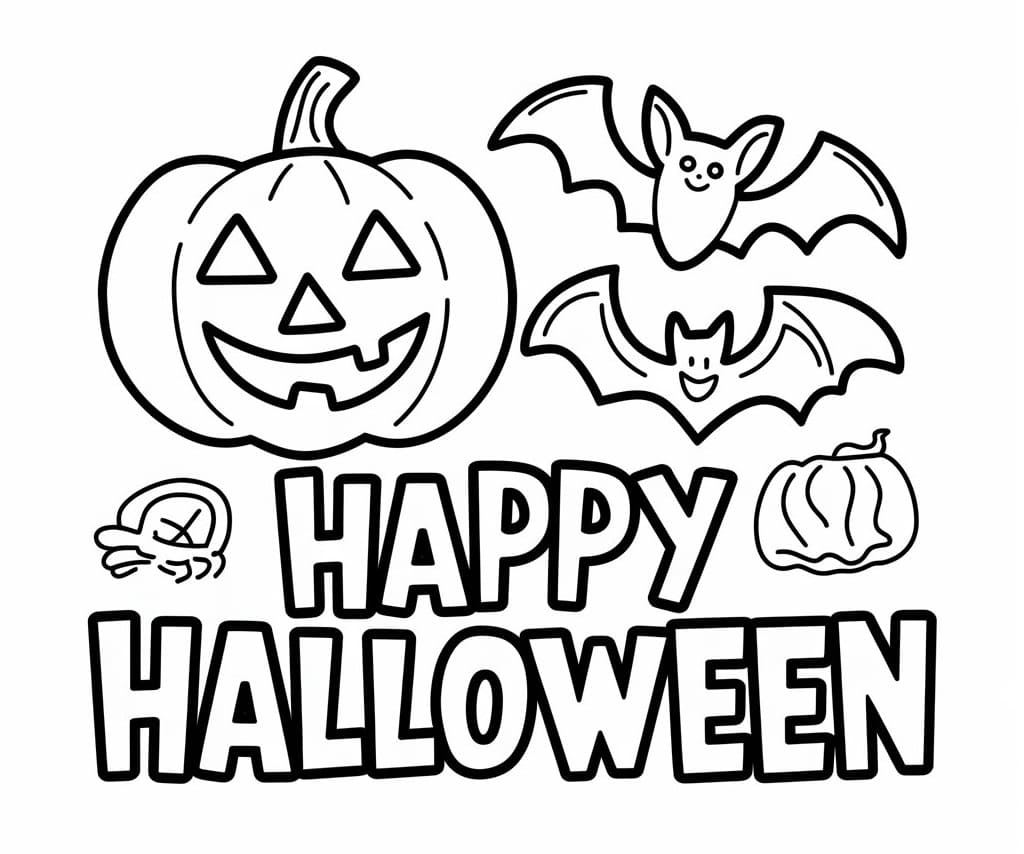 Happy Halloween Printable coloring page