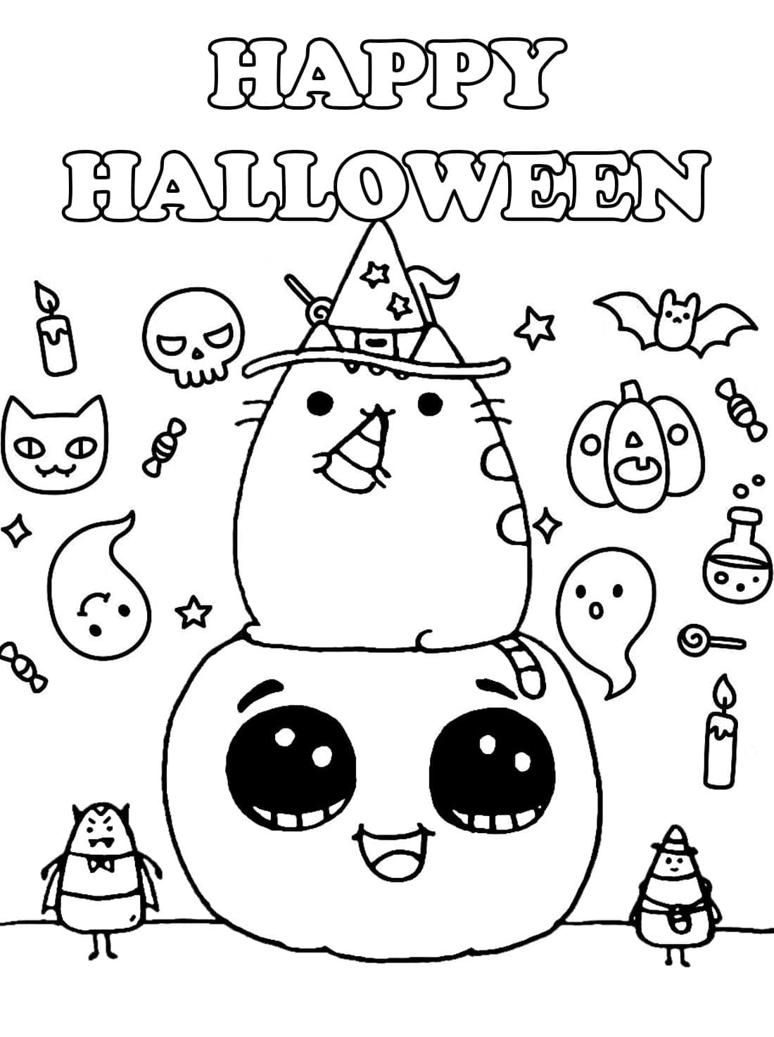 Happy Halloween with Pusheen