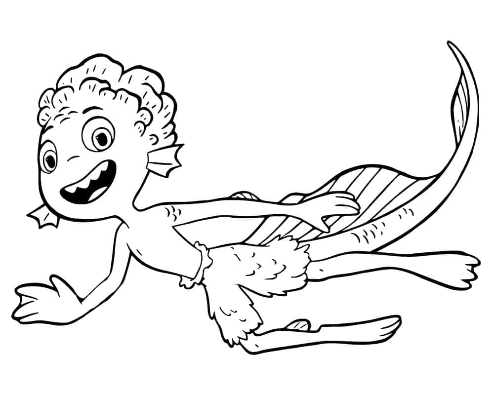 Happy Luca coloring page