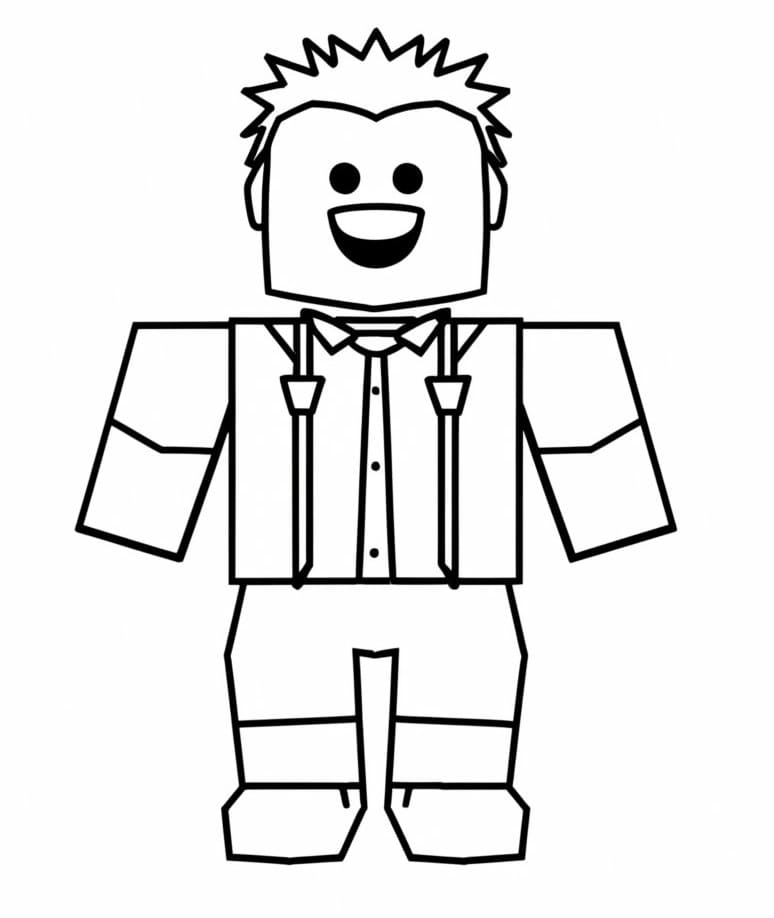 Happy Roblox Player coloring page