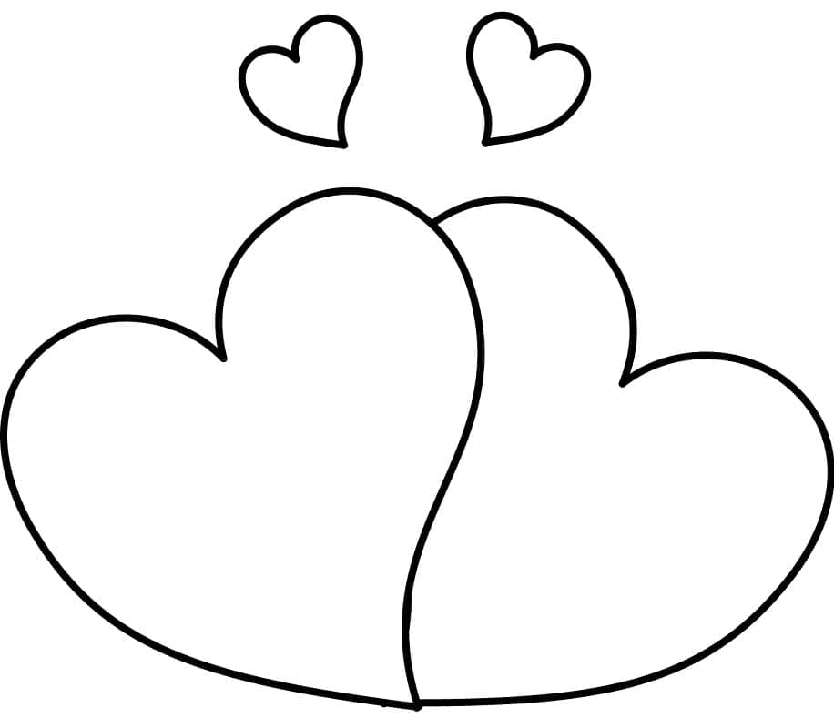 Heart Couple coloring page