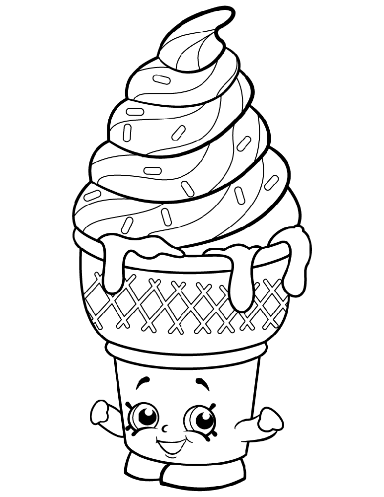 Ice-cream Dream Shopkins Season 2 coloring page