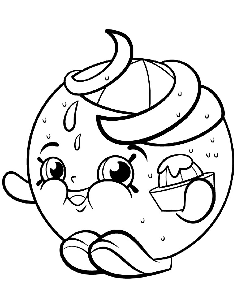 Juicy Orange Shopkins Season 2 coloring page