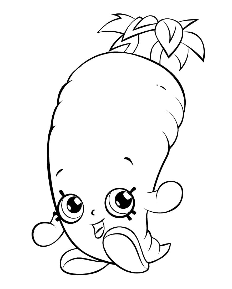 Karen Carrot Shopkins Season 6 coloring page