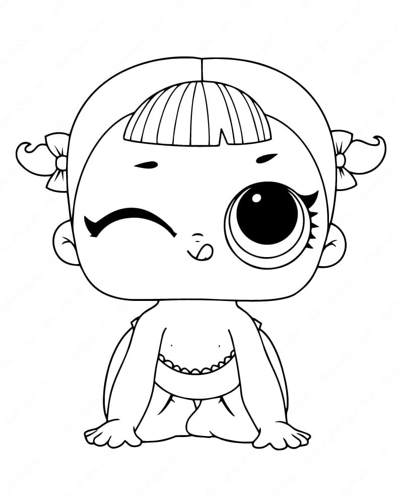 Lil Cheer Captain LOL Baby coloring page