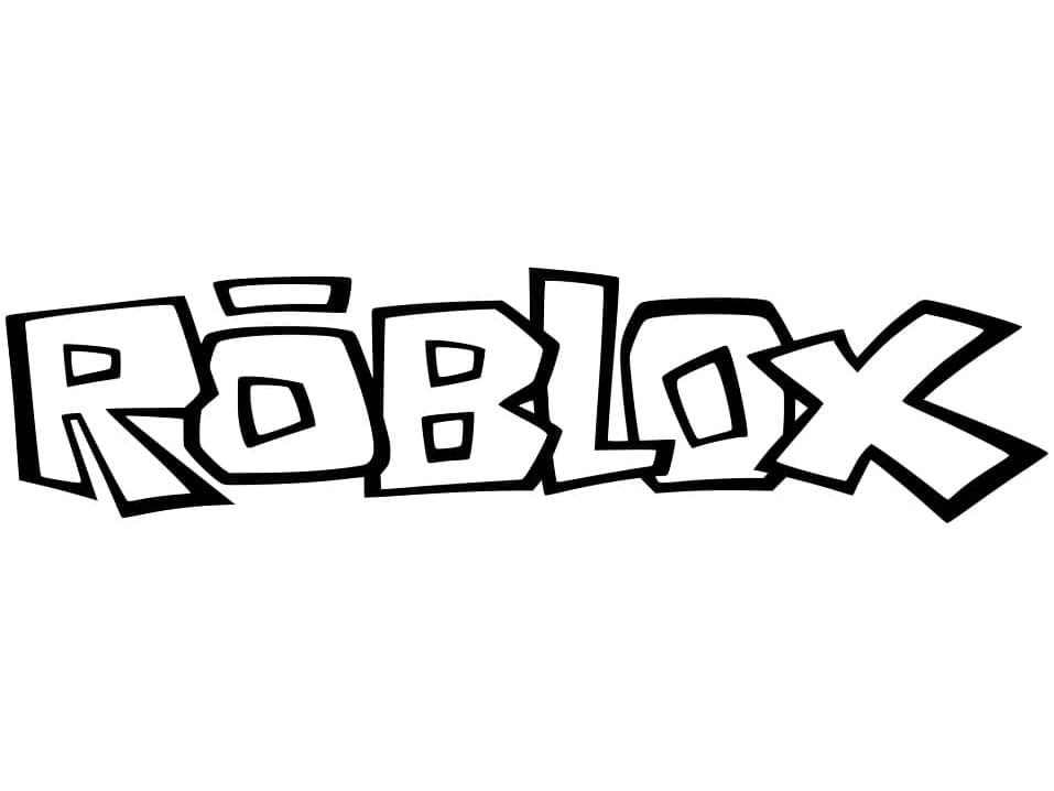 Logo Roblox coloring page