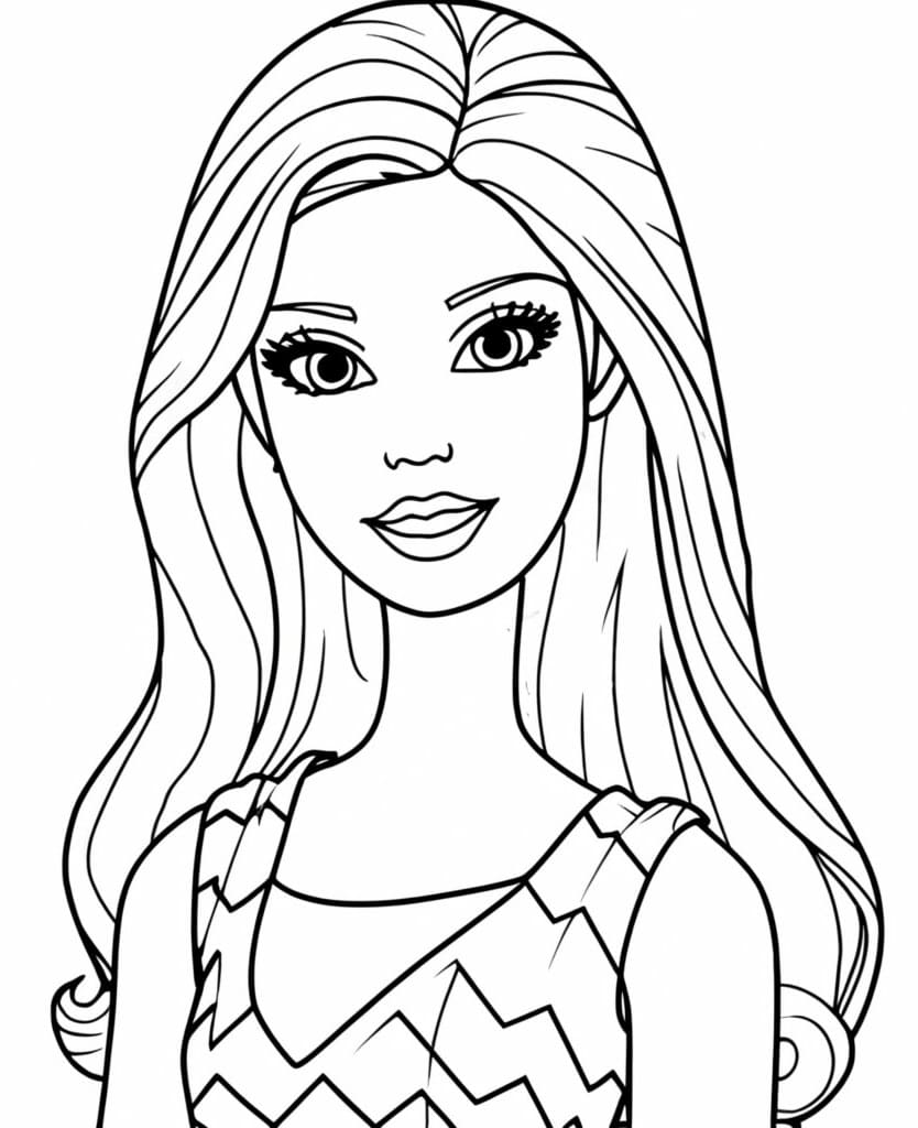 Lovely Barbie Image coloring page - Download, Print or Color Online for ...