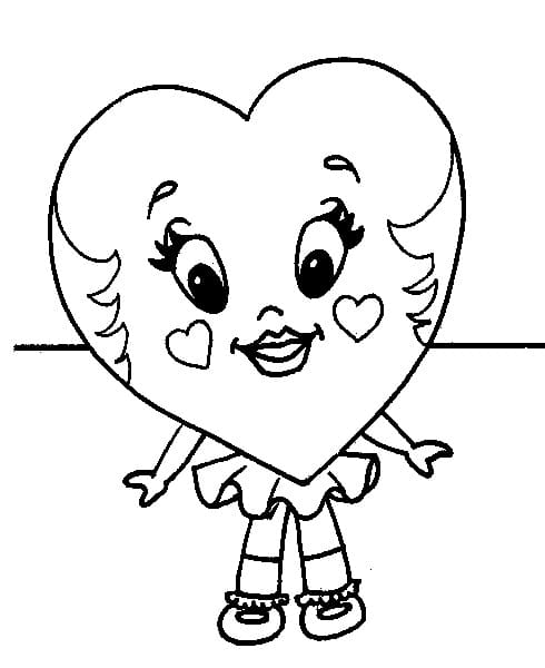 Lovely Heart coloring page