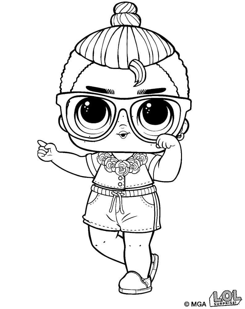 Luau LOL Surprise Doll coloring page